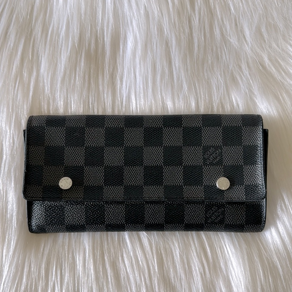 LOUIS VUITTON Long Wallet Damier Graphite Portefeuille Modular
